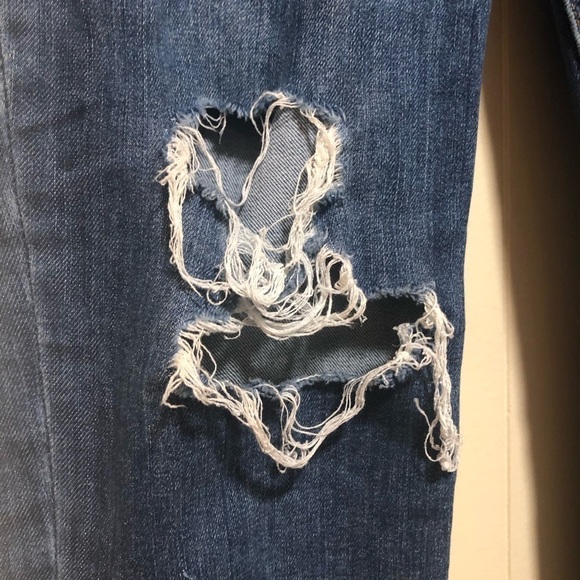 Free People button fly knee hole Jeans 28 - Picture 9 of 11